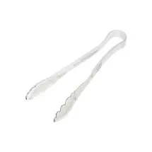 Thunder Group PLSGTG012CL Clear Polycarbonate Scallop Grip Tongs 12&quot;