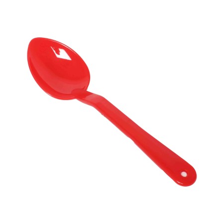 Thunder Group PLSS113RD Red Polycarbonate Solid Serving Spoon 13"  - 1 doz