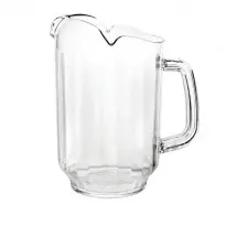 Thunder Group PLWP064CL Clear Three Spout Water Pitcher 64 oz.