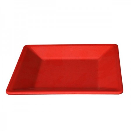 Thunder Group PS3204RD Passion Red Square Melamine Plate 4" - 1 doz.
