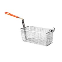 Thunder Group SLFB008 Fry Basket With Orange Handle 12-1/8&quot; x 6-1/2&quot;