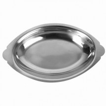 Thunder Group SLGT112 Oval Stainless Steel Au Gratin Tray 12 oz.