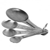 Thunder Group SLMC2415 Stainless Steel 4-Piece Oval Measuring Spoon Set