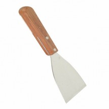 Thunder Group SLTWBS003 Stainless Steel Pan Scraper with Wood Handle 3&quot;