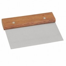 Thunder Group SLTWDS006 Dough Scraper With Wood Handle 6&quot; x 4&quot;