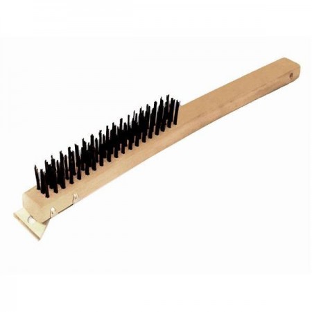 Thunder Group WDBS014 Wire Brush With Scraper 14"