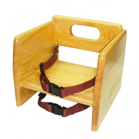 Thunder Group WDTHBS018 Natural Wood Stacking Booster Seat