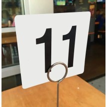 TigerChef Plastic Table Numbers 1-25 4&quot; x 4&quot;