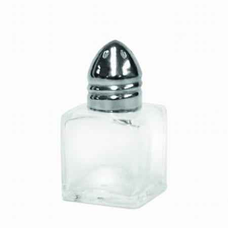 TigerChef Chrome Top Mini Cube Salt and Pepper Shaker 1/2 oz.
