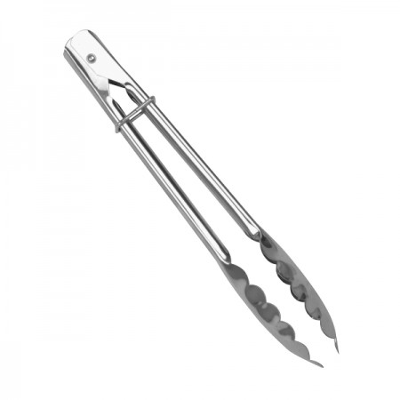 TigerChef Extra Heavy Duty Stainless Steel Tongs 9-1/2"