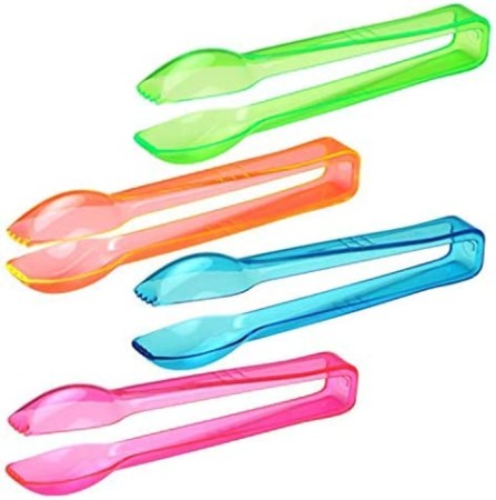 TigerChef Neon Serving Ice Tongs, Set 6", 4/Pack