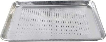 TigerChef Full Size Perforated Aluminum Sheet Pan 18" x 26" - 2 pcs