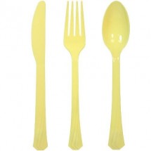 TigerChef Plastic Cutlery Set, Set of 288, Available in 17 Colors