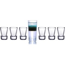 TigerChef Polycarbonate Shot Glass with Heavy Base 1 oz. 6/Pack