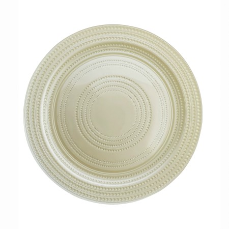 TigerChef Round Glass Pearl Dot Charger Plate 13