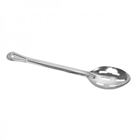 TigerChef Slotted Stainless Steel Basting Spoon with Flat Handle 13"