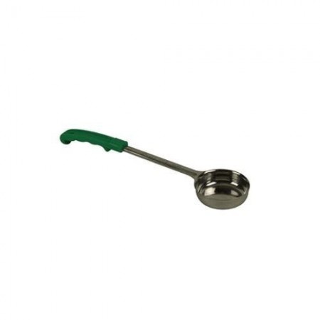 TigerChef Solid Portion Control Ladle with Green Handle 4 oz.
