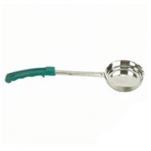 TigerChef Two Piece Solid Portion Control Ladle with Green Handle 4 oz.