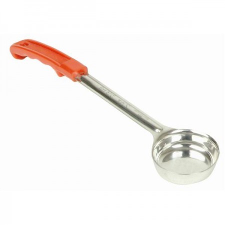 TigerChef Two Piece Perforated Portion Control Ladle with Orange Handle 8 oz.