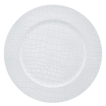 TigerChef White Snake Skin Charger Plate 13