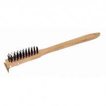 TigerChef Narrow Wire Grill Cleaning Brush with Scraper 20&quot;