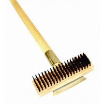 TigerChef Single Head Wire Grill Cleaning Brush with Scraper 27&quot;