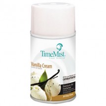TimeMist Premium Metered Air Freshener Refill, Vanilla Cream, 5.3 oz. Aerosol, 12/Carton