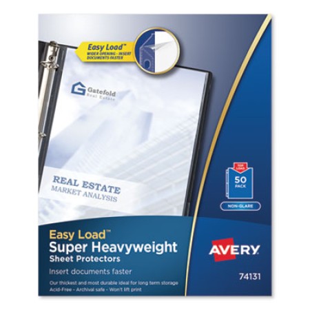 Top-Load Poly Sheet Protectors, Heavyweight, Letter, Nonglare, 200/Box