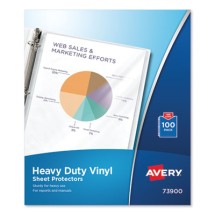 Top-Load Vinyl Sheet Protectors, Heavy Gauge, Letter, Clear, 100/Box