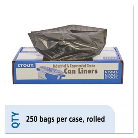 Total Recycled Content Plastic Trash Bags, 10 gal, 1 mil, 24