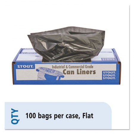 Total Recycled Content Plastic Trash Bags, 33 gal, 1.5 mil, 33