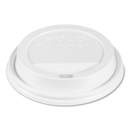 Traveler Cappuccino Style Dome Lid, Polypropylene, Fits 10-24 oz. Hot Cups, White, 1000/Carton