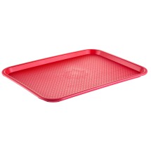 CAC China DSPT-1216R Red Fast Food/Cafeteria Tray, 16" x 12"