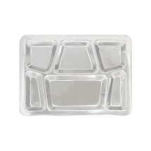 CAC China STRY-6T 6-Compartment Tray with Trapezoid Center  15-1/2" x 11-1/2
