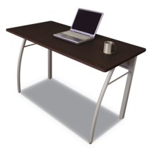 Trento Line Rectangular Desk, 59.13w x 23.63d x 29.5h, Mocha/Gray