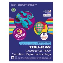Tru-Ray Construction Paper, 76lb, 18 x 24, Assorted, 50/Pack