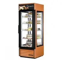 True G4SM-23-HC~TSL01 Copper Four Sided Glass Door  Refrigerator Merchandiser with (4) Shelves 27-1/2&quot;
