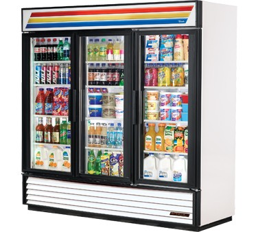 True GDM-72-HC~TSL01 3-Section Swing Glass Door Refrigerated Merchandiser78"