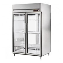 True STG2HPT-2G-2S 2-Section Pass-Thru Glass Front / Solid Back Heated Cabinet 52 5/8&quot;