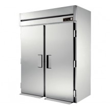 True STR2HRI-2S 2-Section Solid Door Roll In Stainless Steel Heated Cabinet 68&quot;
