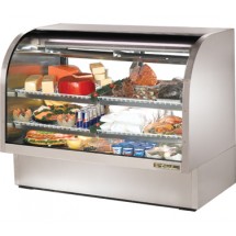 True TCGG-60-S-HC-LD Curved Glass Refrigerated Deli Case   60-1/4&quot;