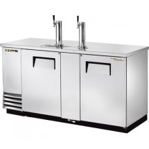 True TDD-3-S-HC  Three Keg Stainless Steel Direct Draw Kegerator Beer Dispenser with Three Taps 69&quot;