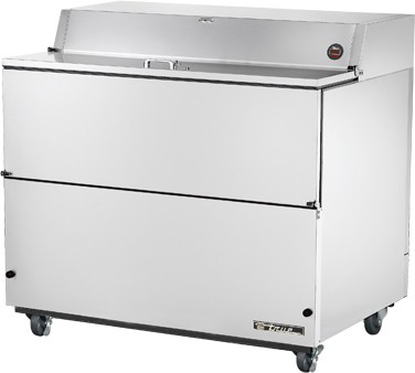 True TMC-49-S-HC Single Sided  Milk Cooler  with Stainless Exterior and Aluminum Interior  49"