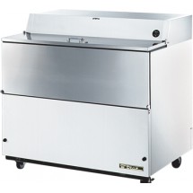 True TMC-49-SS-HC  Single Sided  Milk Cooler with White / Stainless Interior and Exterior 49&quot;