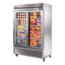 True TS-49FG-HC~FGD01 Two-Section 2-Glass Door Reach-In Freezer 54&quot;