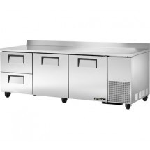 True TWT-93D-2-HC 2-Door 2-Drawer Work Top Refrigerator 93&quot;