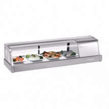 Turbo Air SAK-50R-N  Stainless Steel 50" Curved Glass Refrigerated Sushi Case,  Right Side Compressor