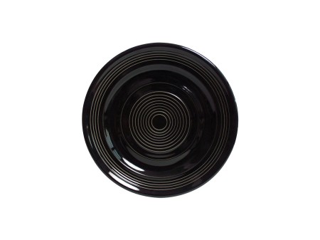 Tuxton CBA-062 Black Concentrix  China Plate 6-1/4" - 2 doz