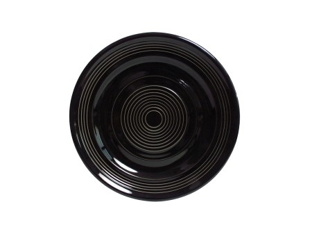 Tuxton CBA-074 Black Concentrix  China Plate 7-1/2" - 2 doz