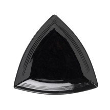 Tuxton CBZ-1248 Black Concentrix  China Triangle Plate 12-1/2&quot; - 6 pcs